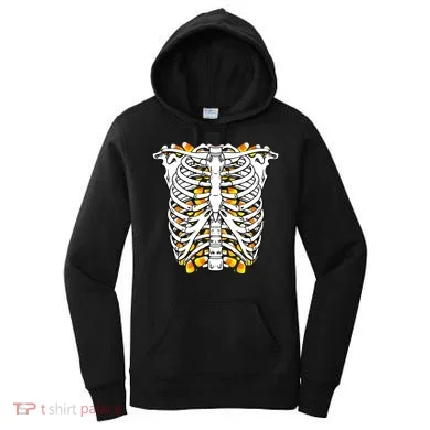 Candy Corn Skeleton Hallween Costume Women's Hoodie