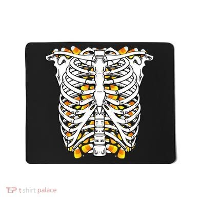 Candy Corn Skeleton Hallween Costume Mousepad