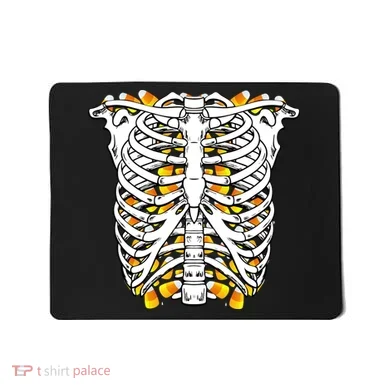 Candy Corn Skeleton Hallween Costume Mousepad
