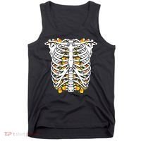 Candy Corn Skeleton Hallween Costume Tank Top thumb 0