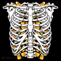 Candy Corn Skeleton Hallween Costume Tank Top thumb 6