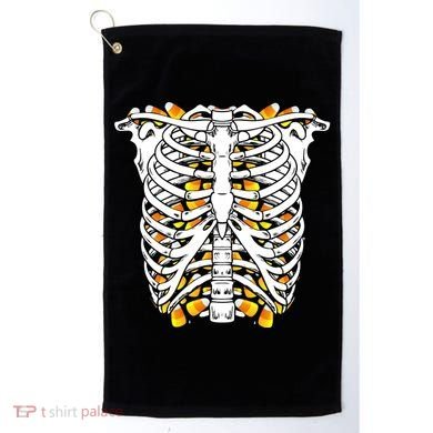 Candy Corn Skeleton Hallween Costume Golf Towel