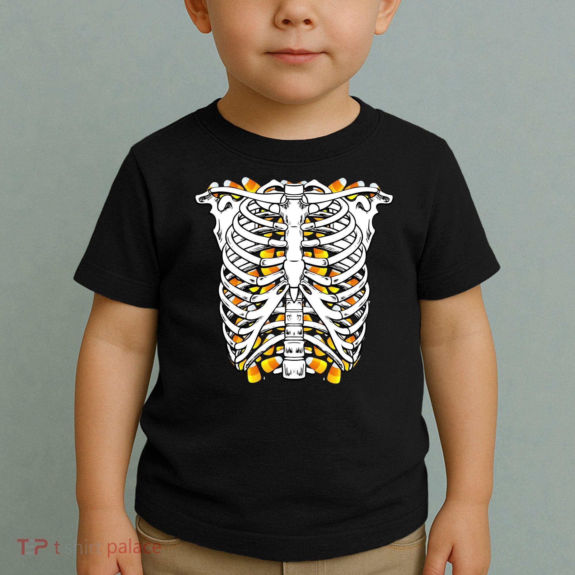 Candy Corn Skeleton Hallween Costume Toddler T-Shirt