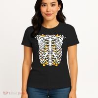 Candy Corn Skeleton Hallween Costume Women's T-Shirt thumb 4