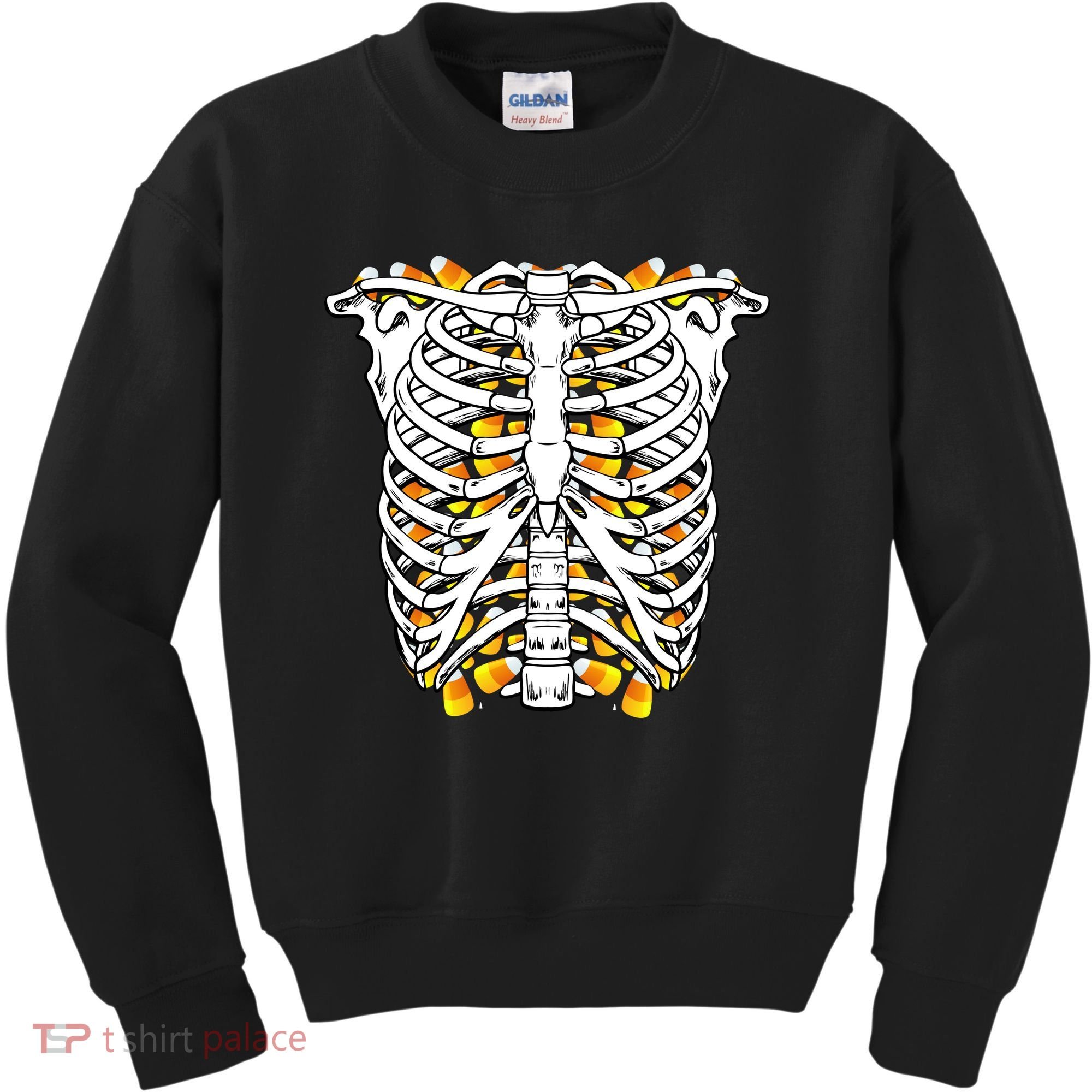 Candy Corn Skeleton Hallween Costume Kids Sweatshirt