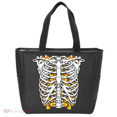 Candy Corn Skeleton Hallween Costume Tote Bag