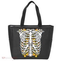 Candy Corn Skeleton Hallween Costume Tote Bag thumb 0
