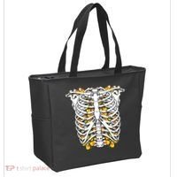 Candy Corn Skeleton Hallween Costume Tote Bag thumb 2