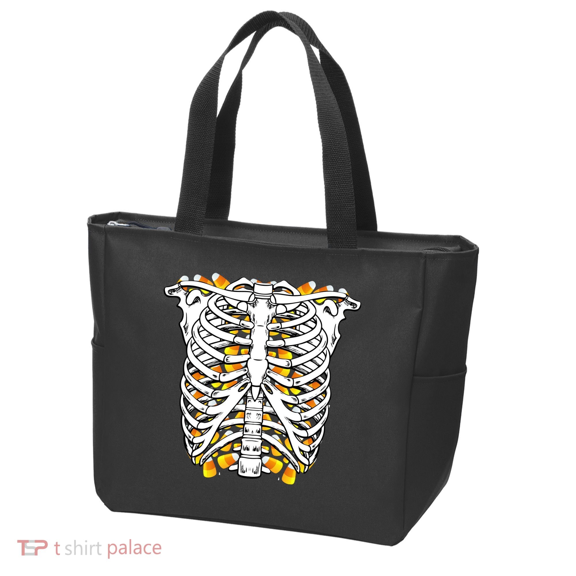 Candy Corn Skeleton Hallween Costume Tote Bag