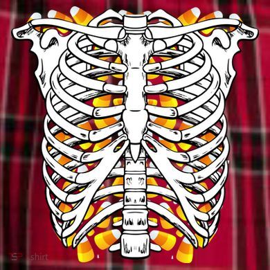 Candy Corn Skeleton Hallween Costume Women's Flannel Plaid Pajama Pants