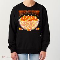 Candy Corn Trick or Treat Halloween Women's Sweatshirt thumb 0