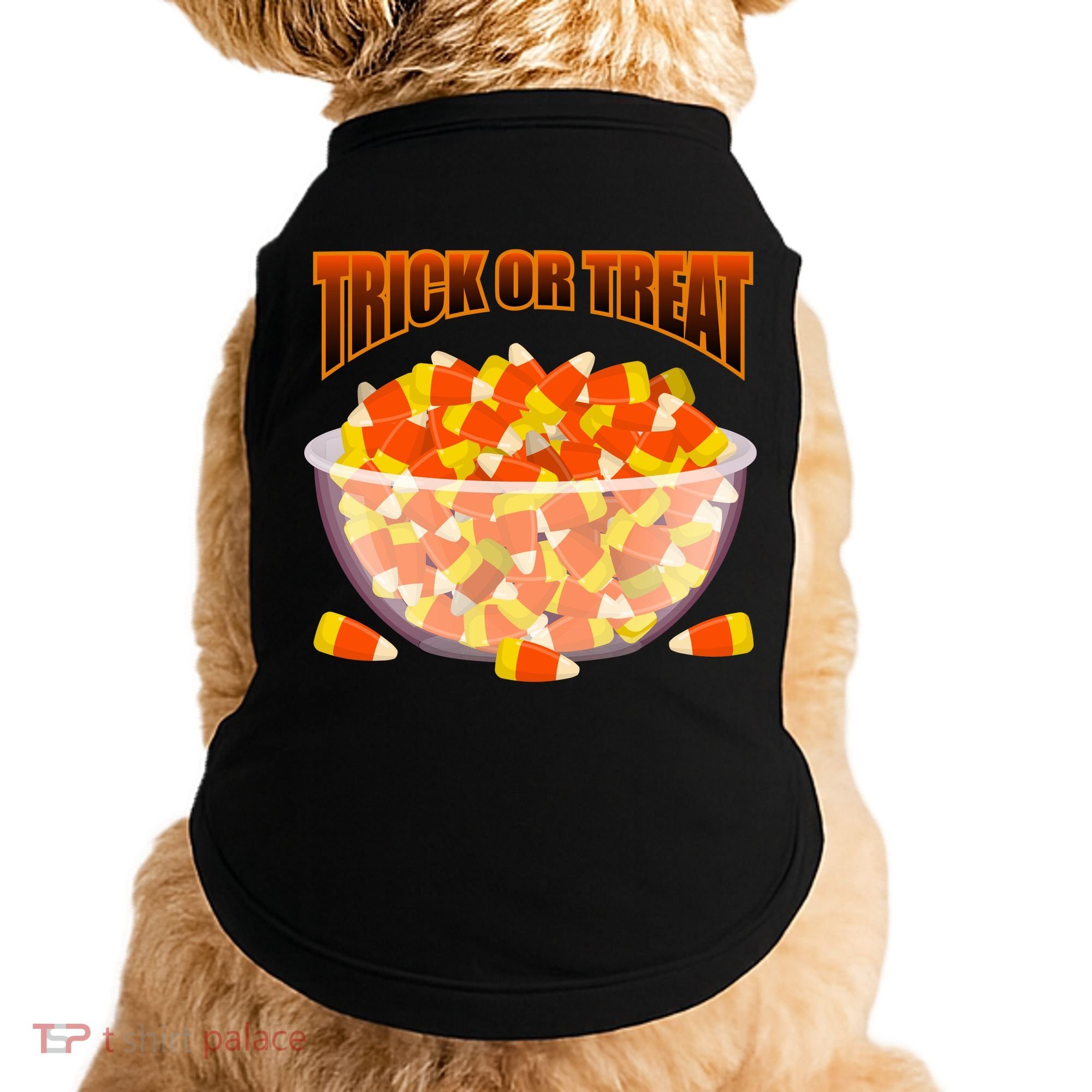 Candy Corn Trick or Treat Halloween Doggie Tank