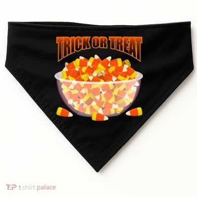 Candy Corn Trick or Treat Halloween USA-Made Doggie Bandana