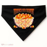 Candy Corn Trick or Treat Halloween USA-Made Doggie Bandana thumb 0