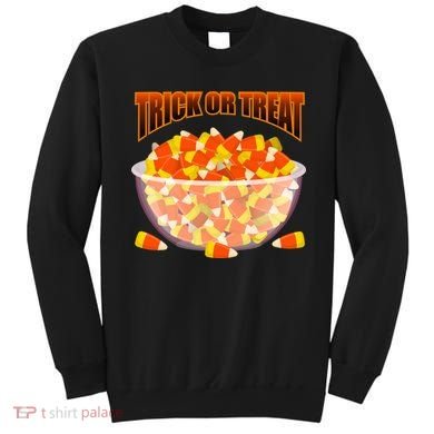 Candy Corn Trick or Treat Halloween Sweatshirt