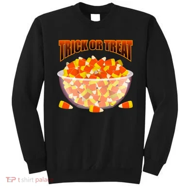 Candy Corn Trick or Treat Halloween Sweatshirt