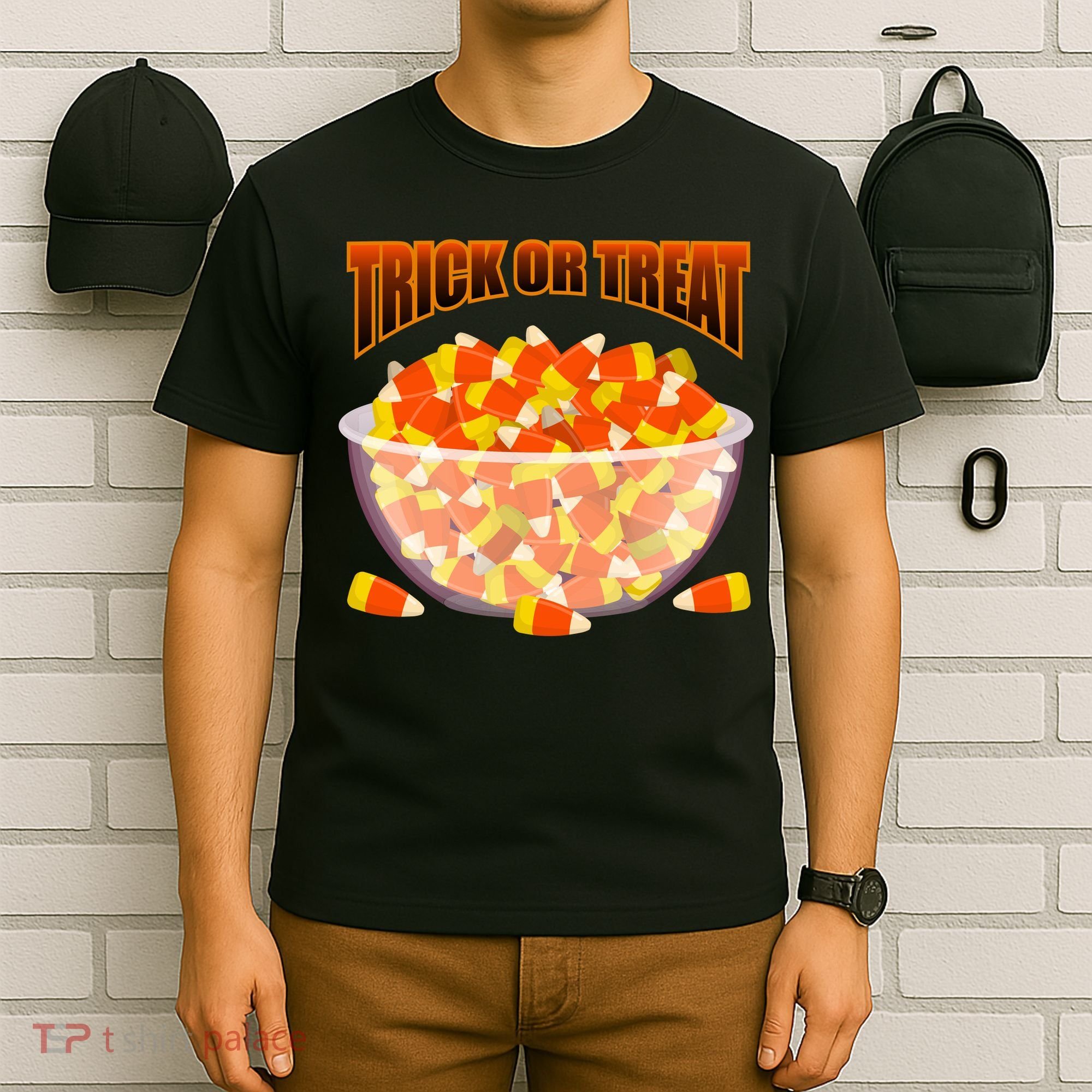Candy Corn Trick or Treat Halloween T-Shirt