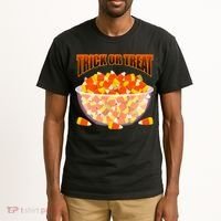 Candy Corn Trick or Treat Halloween Tall T-Shirt thumb 2