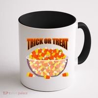 Candy Corn Trick or Treat Halloween Coffee Mug thumb 1