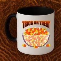 Candy Corn Trick or Treat Halloween Coffee Mug thumb 2