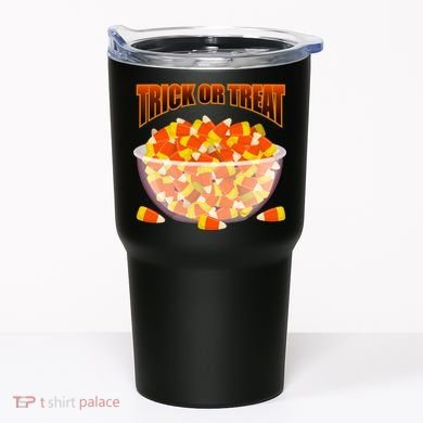 Candy Corn Trick or Treat Halloween Tumbler