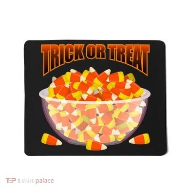 Candy Corn Trick or Treat Halloween Mousepad
