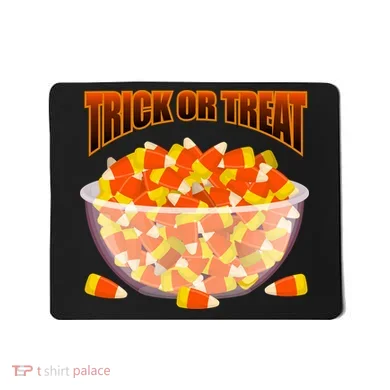 Candy Corn Trick or Treat Halloween Mousepad