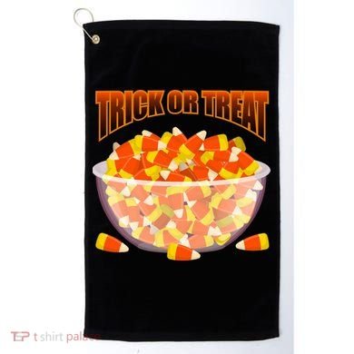 Candy Corn Trick or Treat Halloween Golf Towel