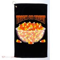 Candy Corn Trick or Treat Halloween Golf Towel thumb 0