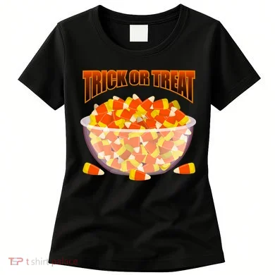 Candy Corn Trick or Treat Halloween Women's T-Shirt
