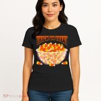 Candy Corn Trick or Treat Halloween Women's T-Shirt thumb 4