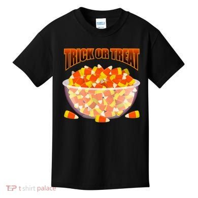 Candy Corn Trick or Treat Halloween Kids T-Shirt