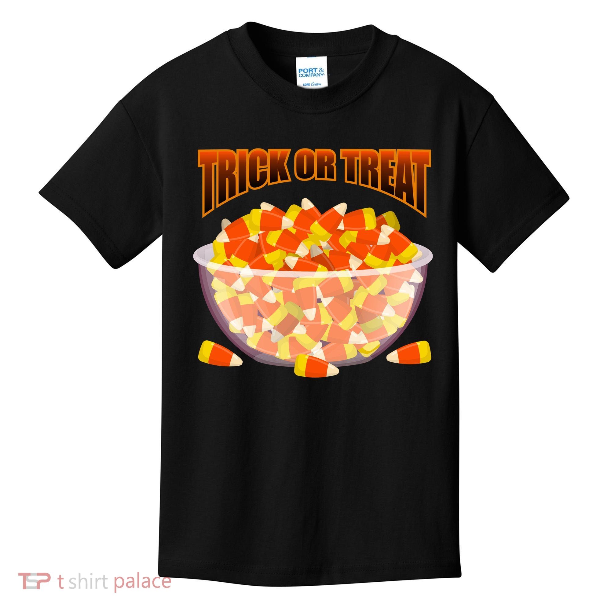 Candy Corn Trick or Treat Halloween Kids T-Shirt