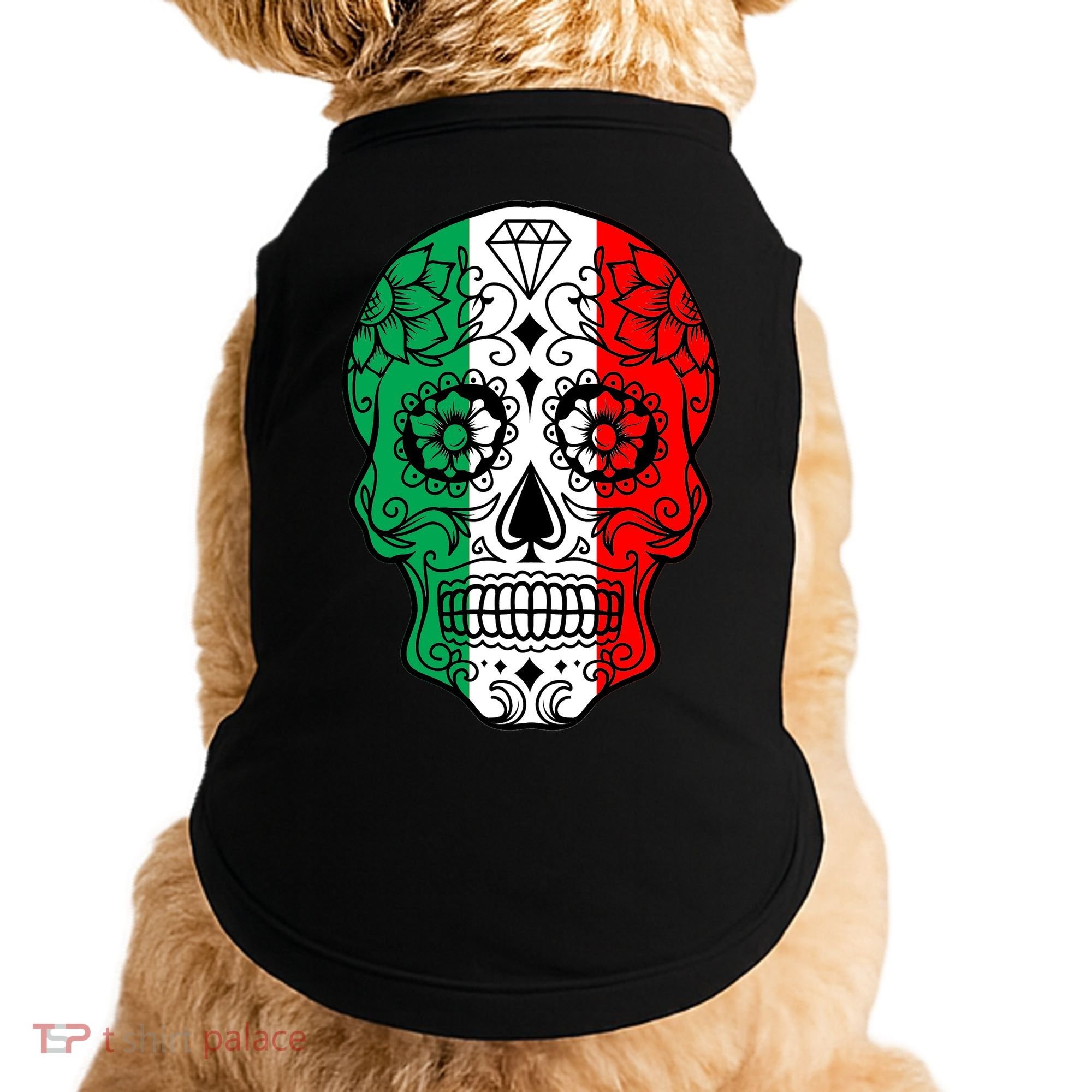 Candy Diamond Skull of Italy Doggie Tank