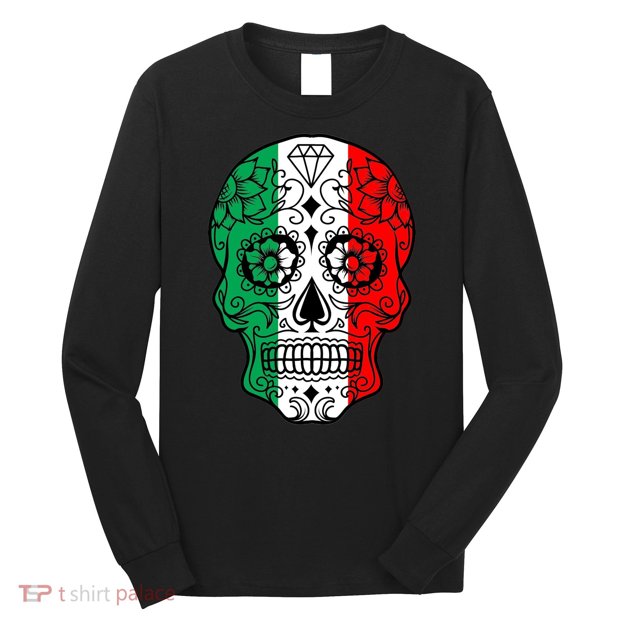 Candy Diamond Skull of Italy Long Sleeve Shirt
