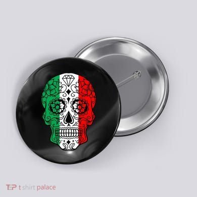 Candy Diamond Skull of Italy Button