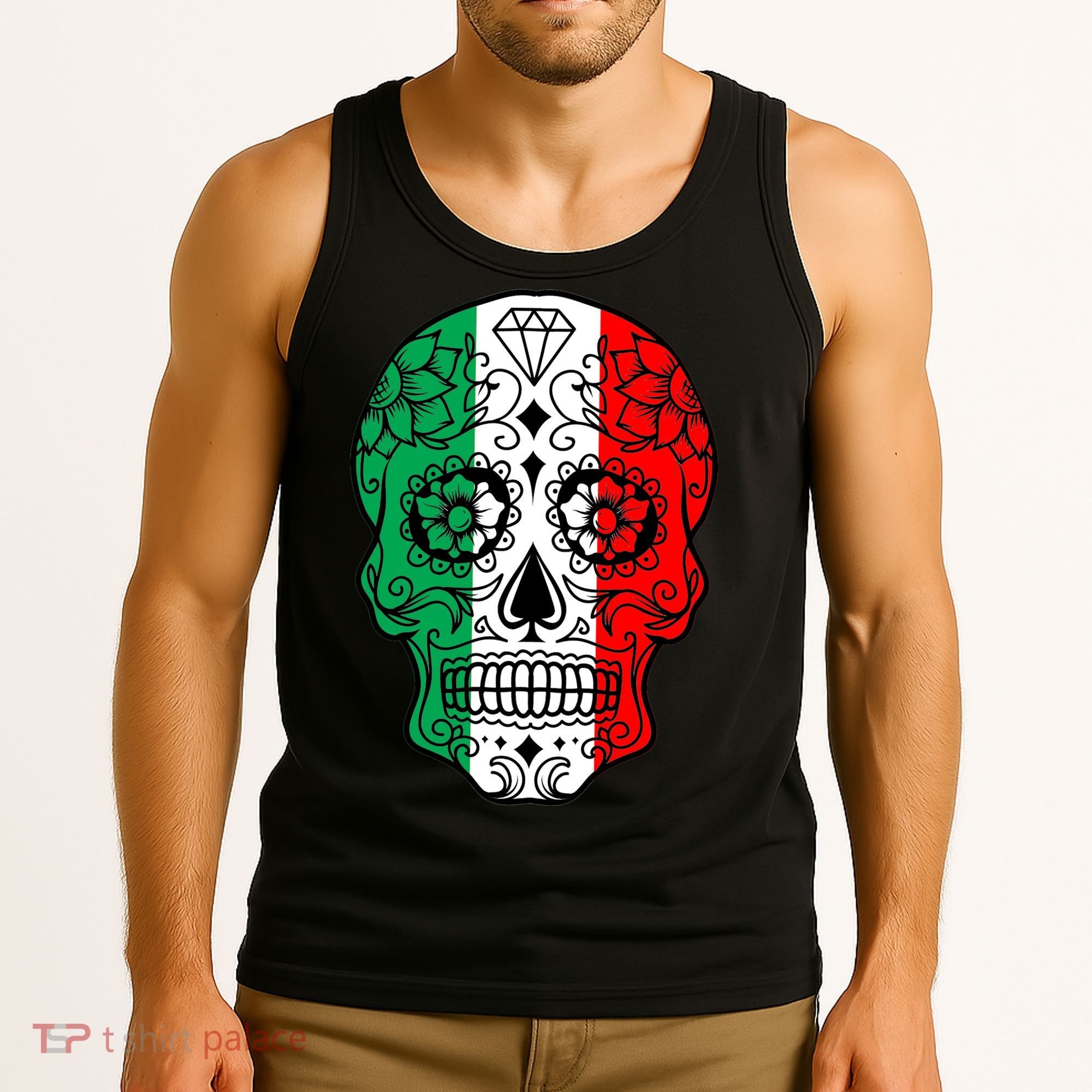 Candy Diamond Skull of Italy Tank Top
