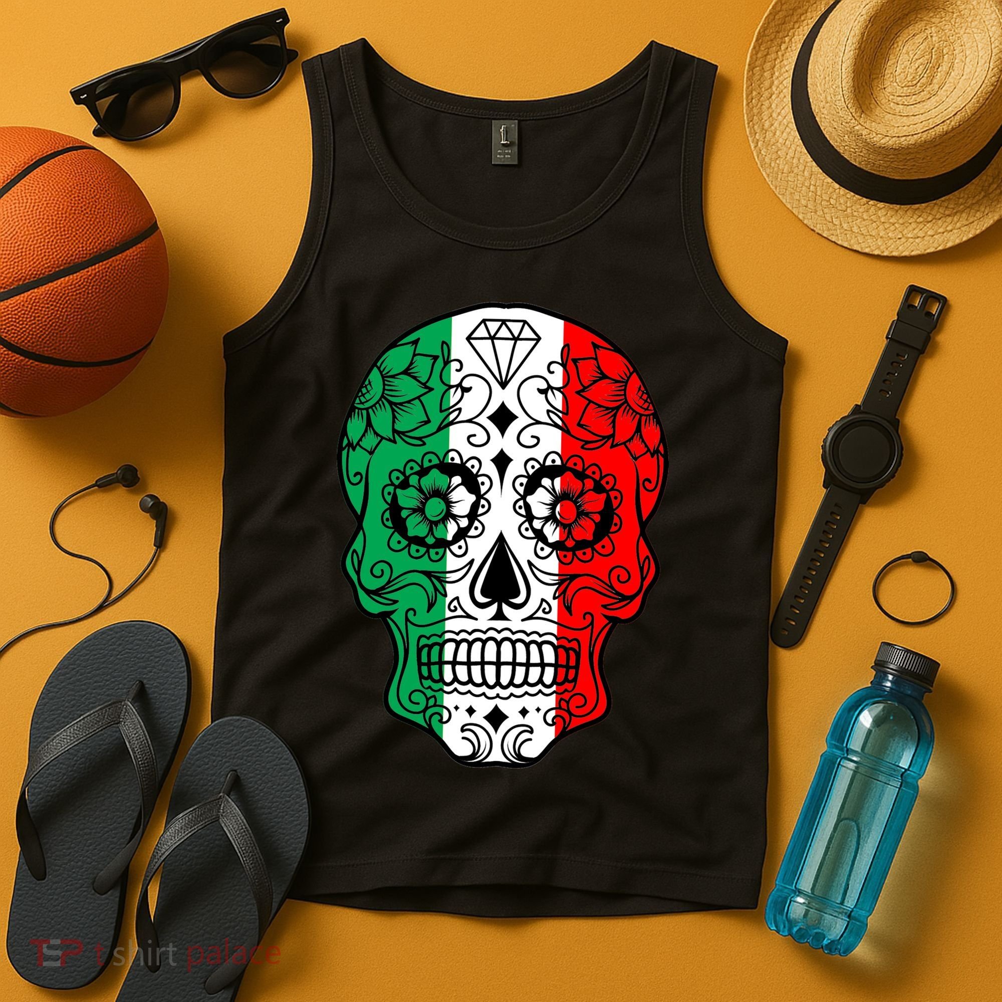 Candy Diamond Skull of Italy Tank Top