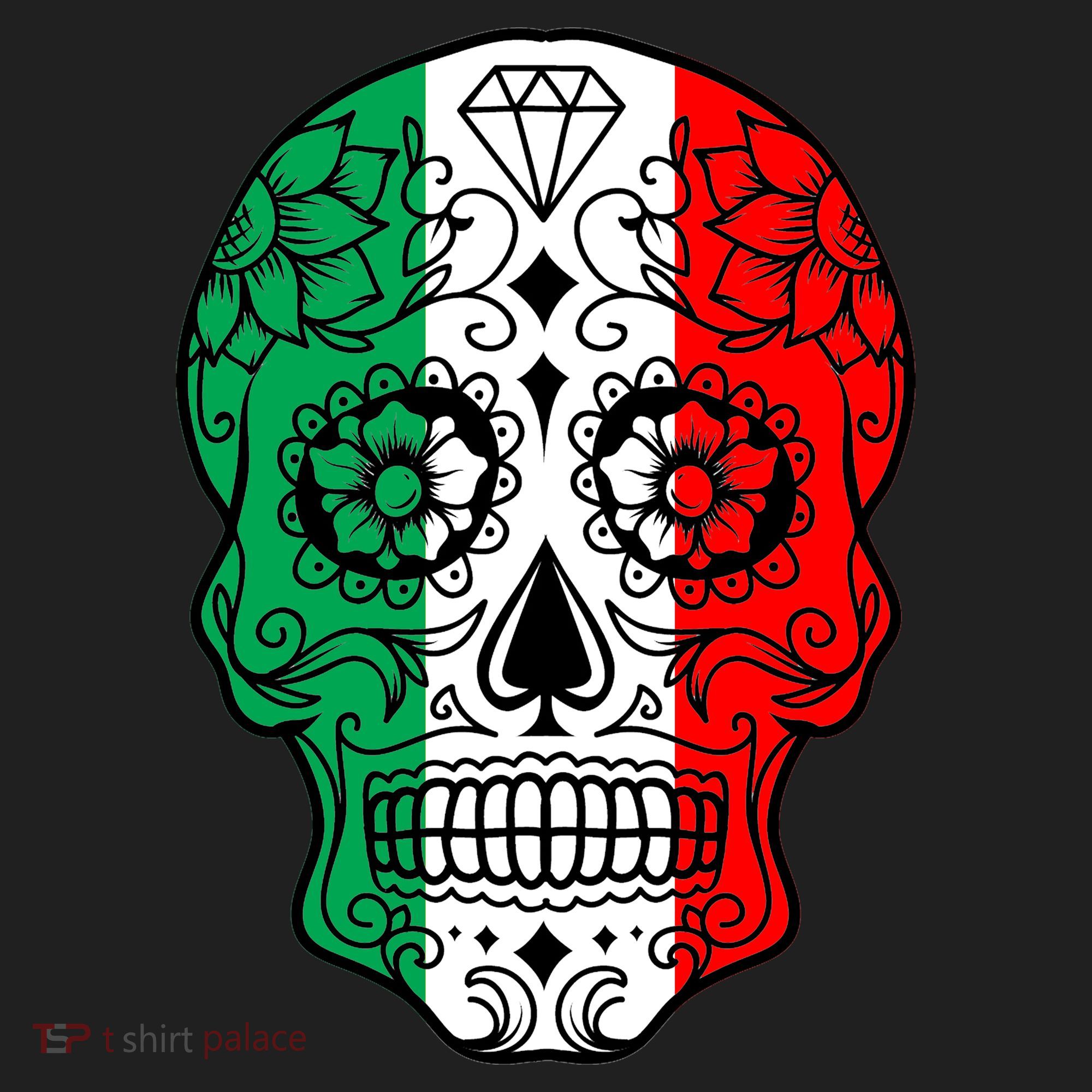 Candy Diamond Skull of Italy Golf Towel