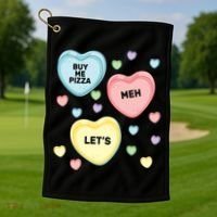 Candy Of Hearts Golf Towel thumb 1