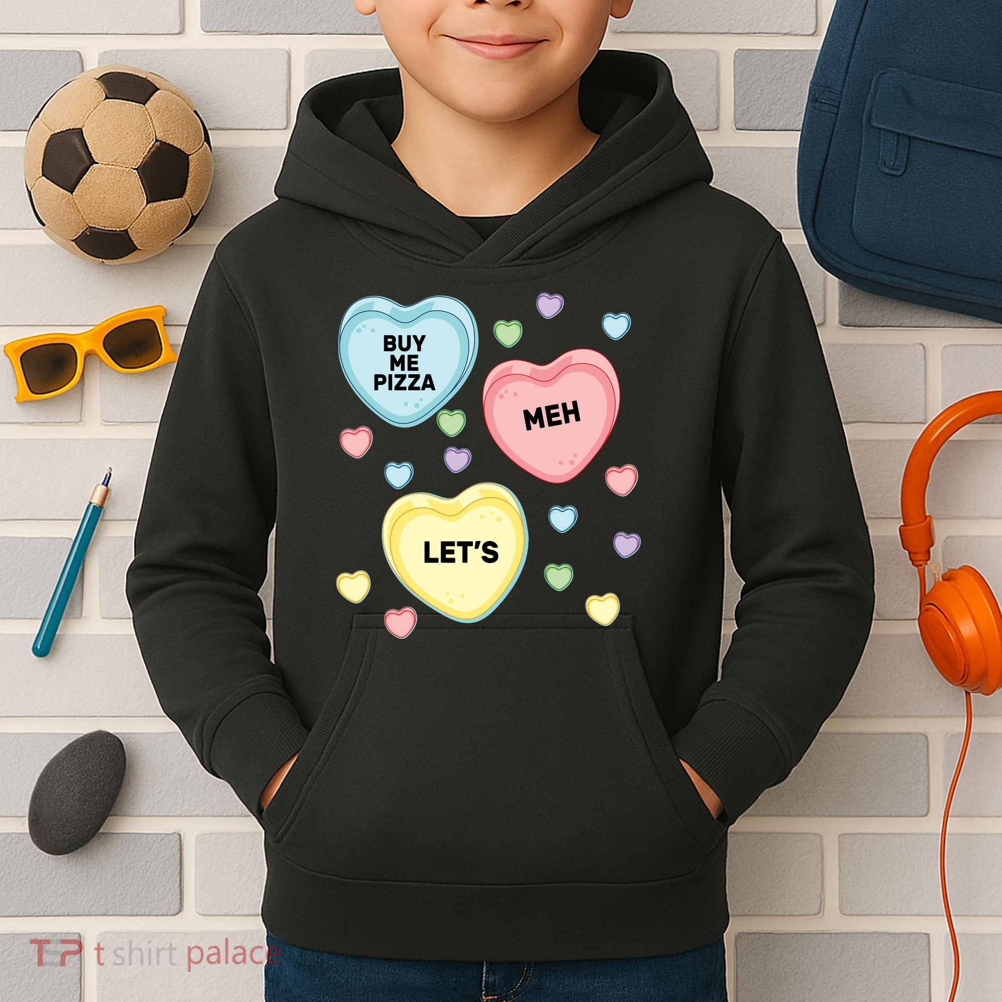 Candy Of Hearts Kids Hoodie