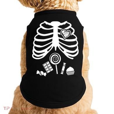 Candy X-Ray Skeleton Rib Cage Doggie Tank