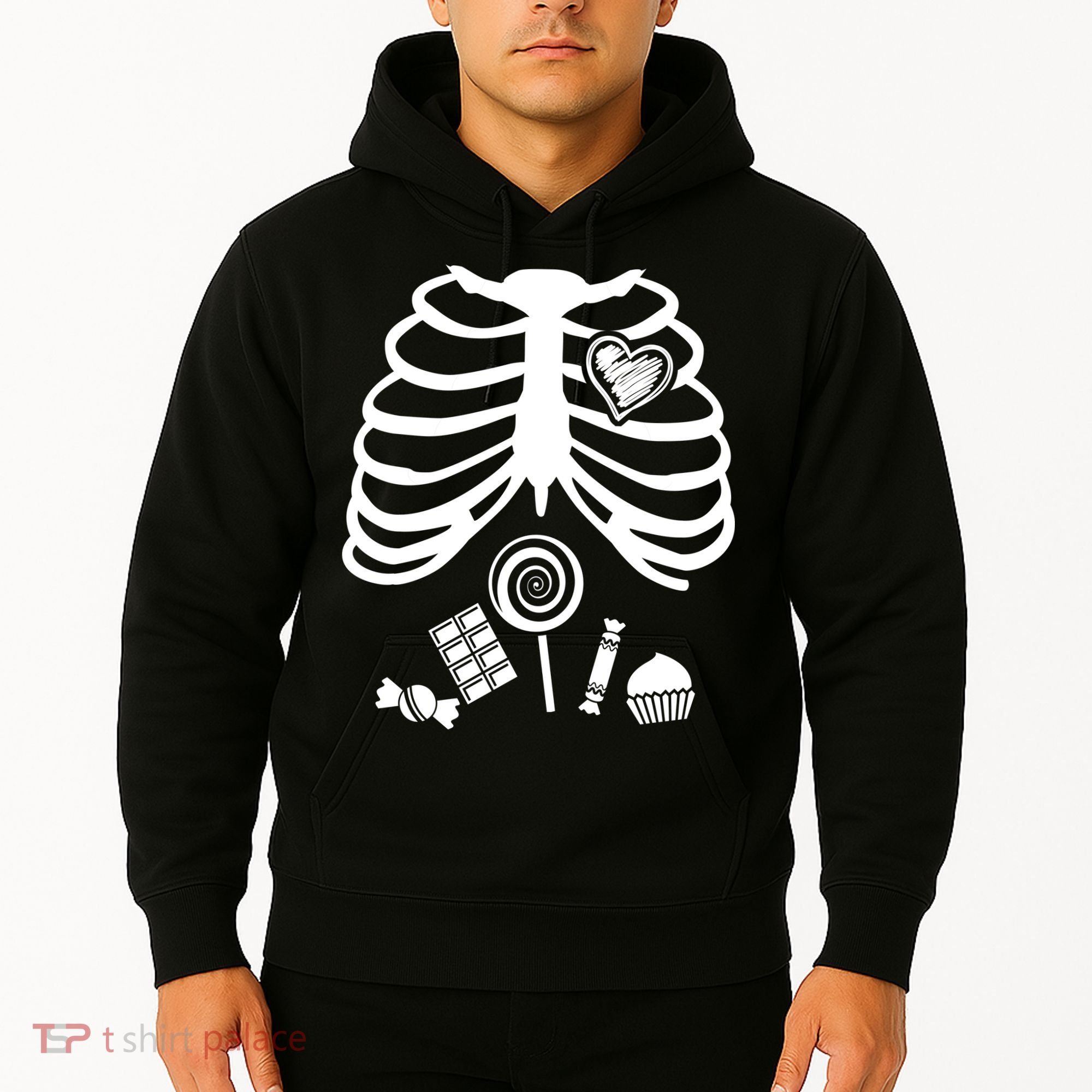 Candy X-Ray Skeleton Rib Cage Hoodie