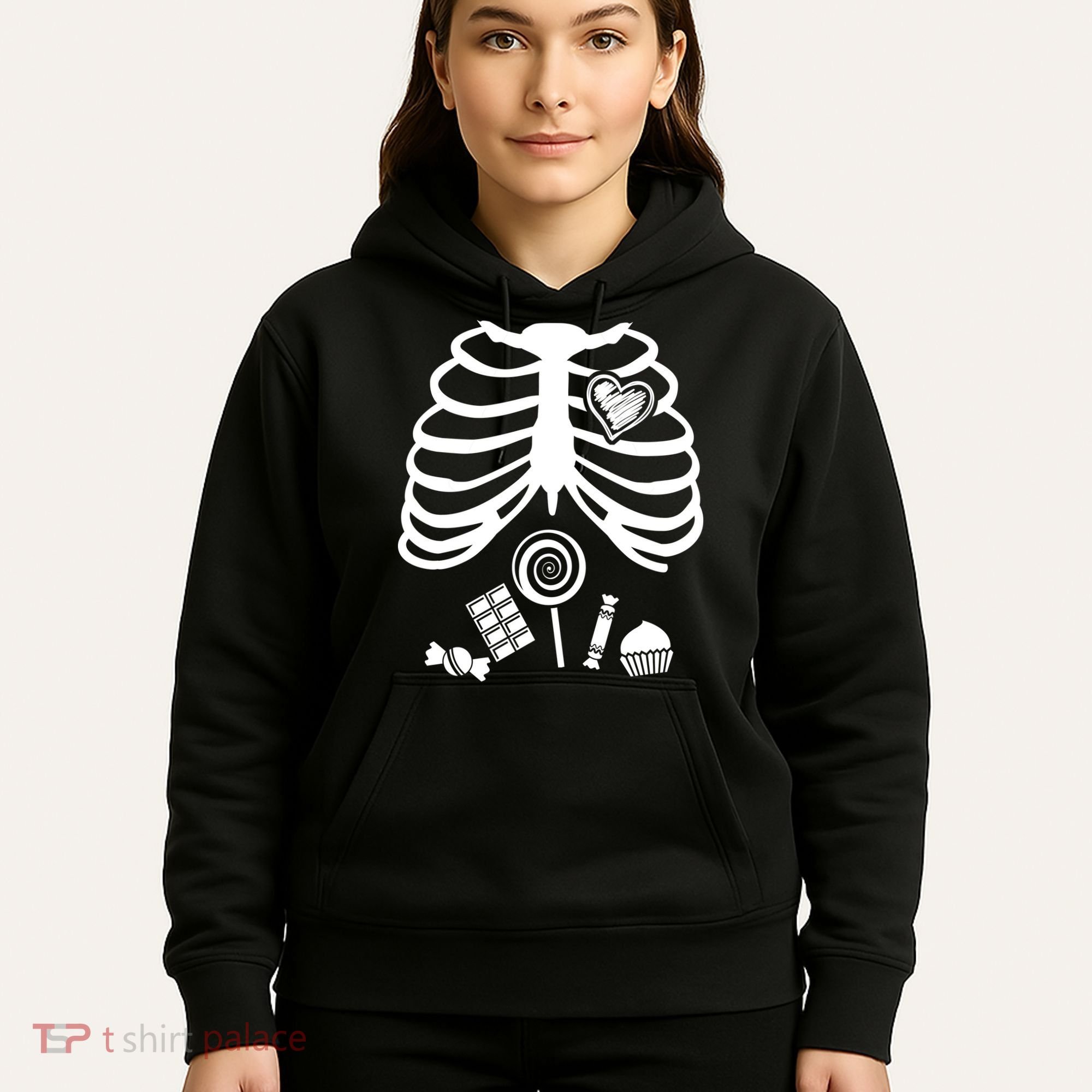 Candy X-Ray Skeleton Rib Cage Hoodie