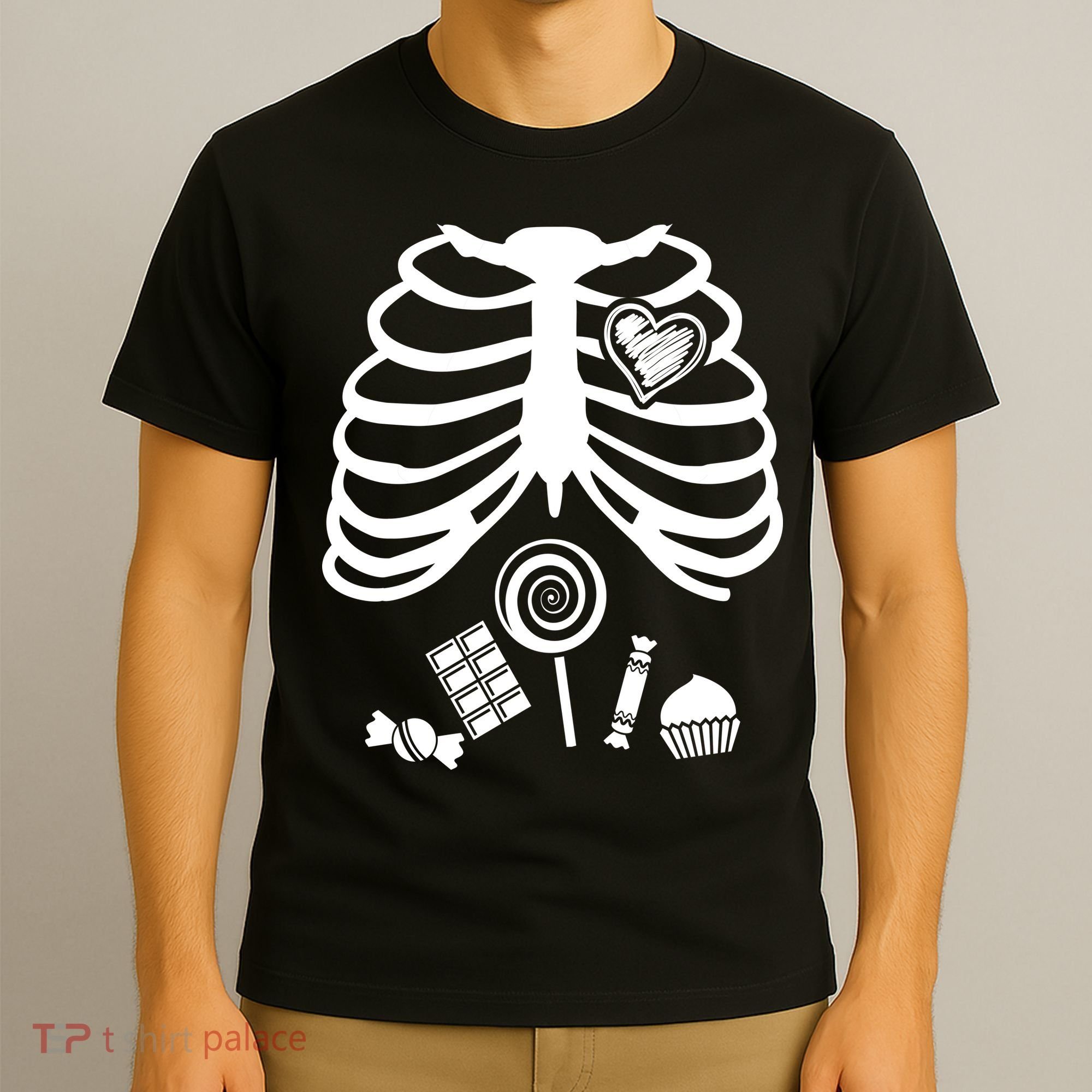 Candy X-Ray Skeleton Rib Cage T-Shirt