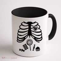 Candy X-Ray Skeleton Rib Cage Coffee Mug thumb 1