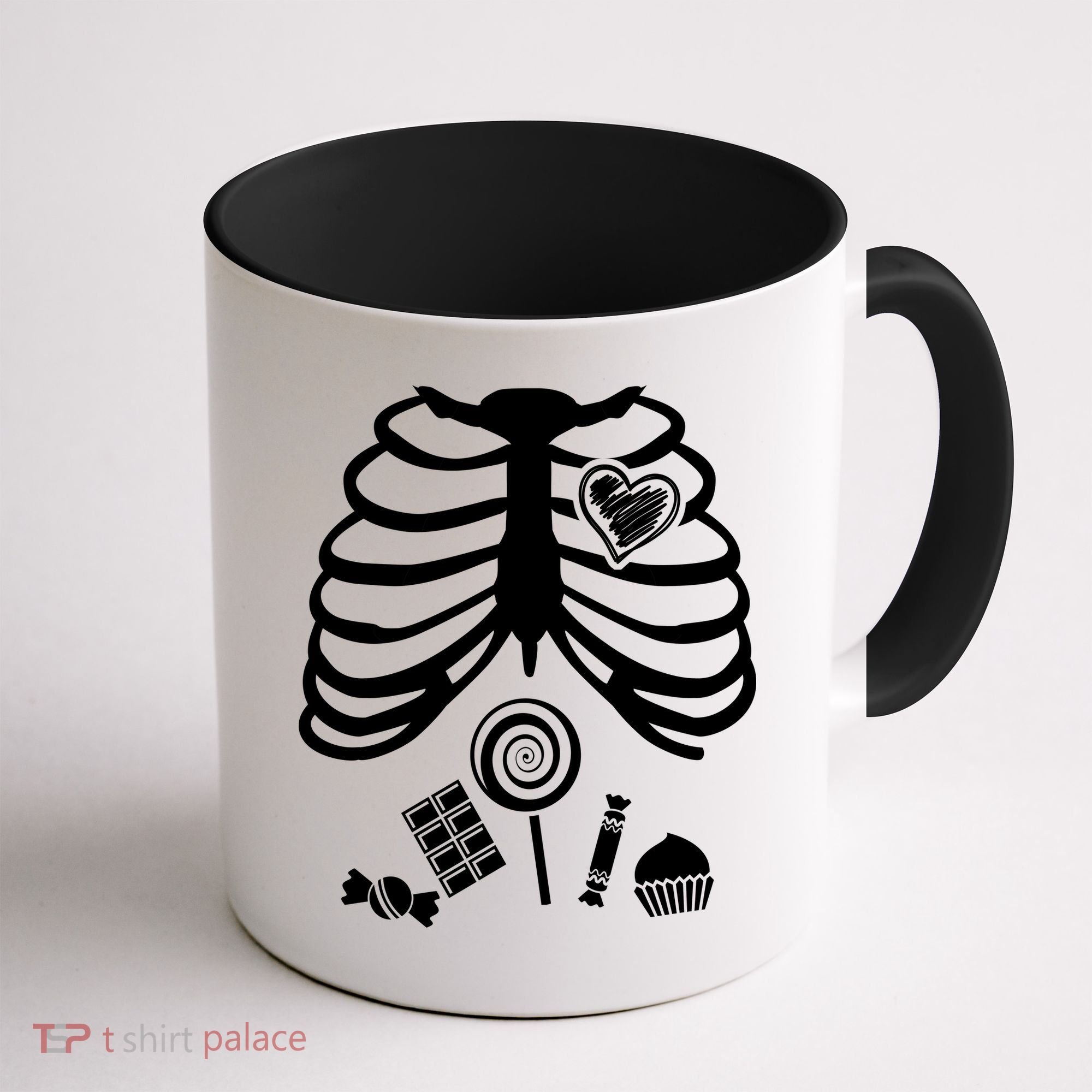 Candy X-Ray Skeleton Rib Cage Coffee Mug