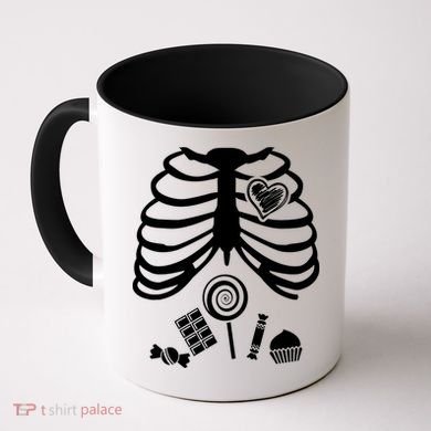 Candy X-Ray Skeleton Rib Cage Coffee Mug