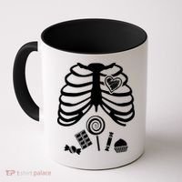 Candy X-Ray Skeleton Rib Cage Coffee Mug thumb 0