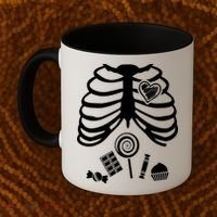 Candy X-Ray Skeleton Rib Cage Coffee Mug thumb 2
